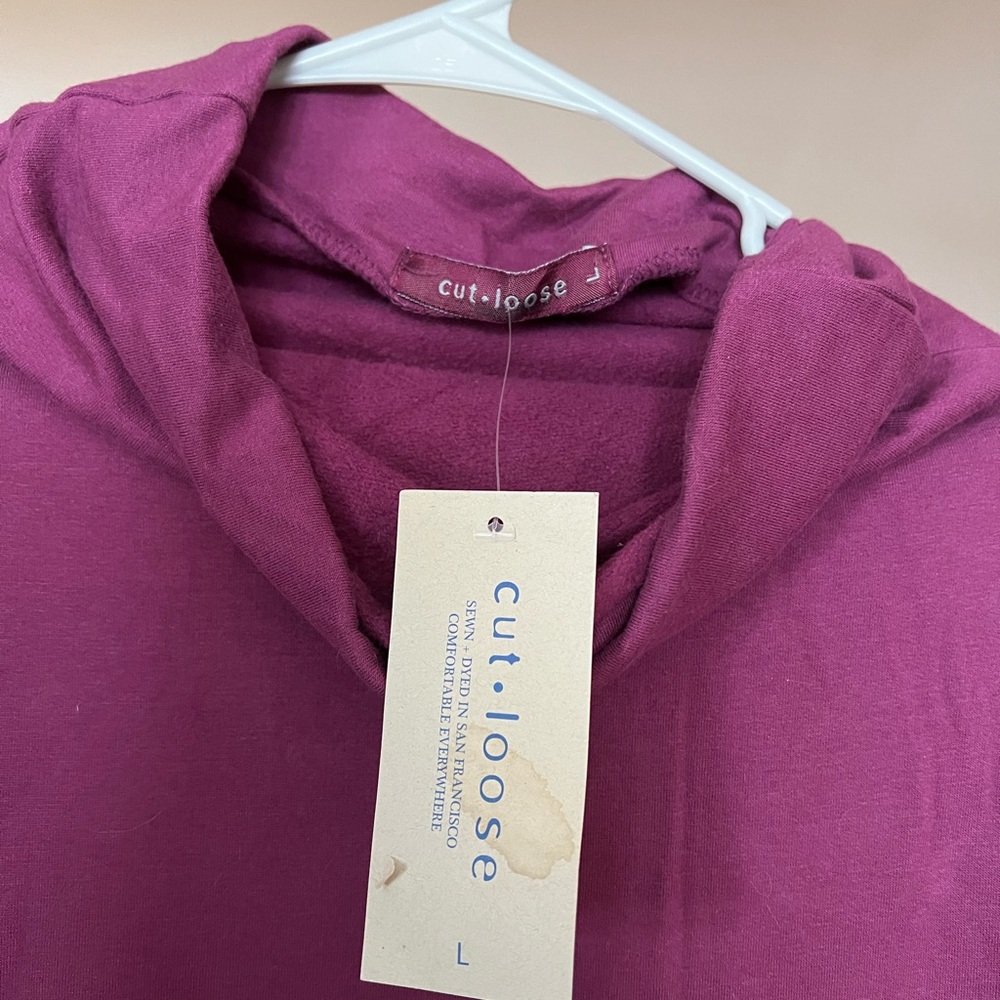 Cut Loose Magenta Cowl Neck Top - Picture 2 of 2